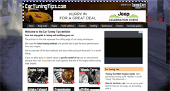 Desktop Screenshot of cartuningtips.com